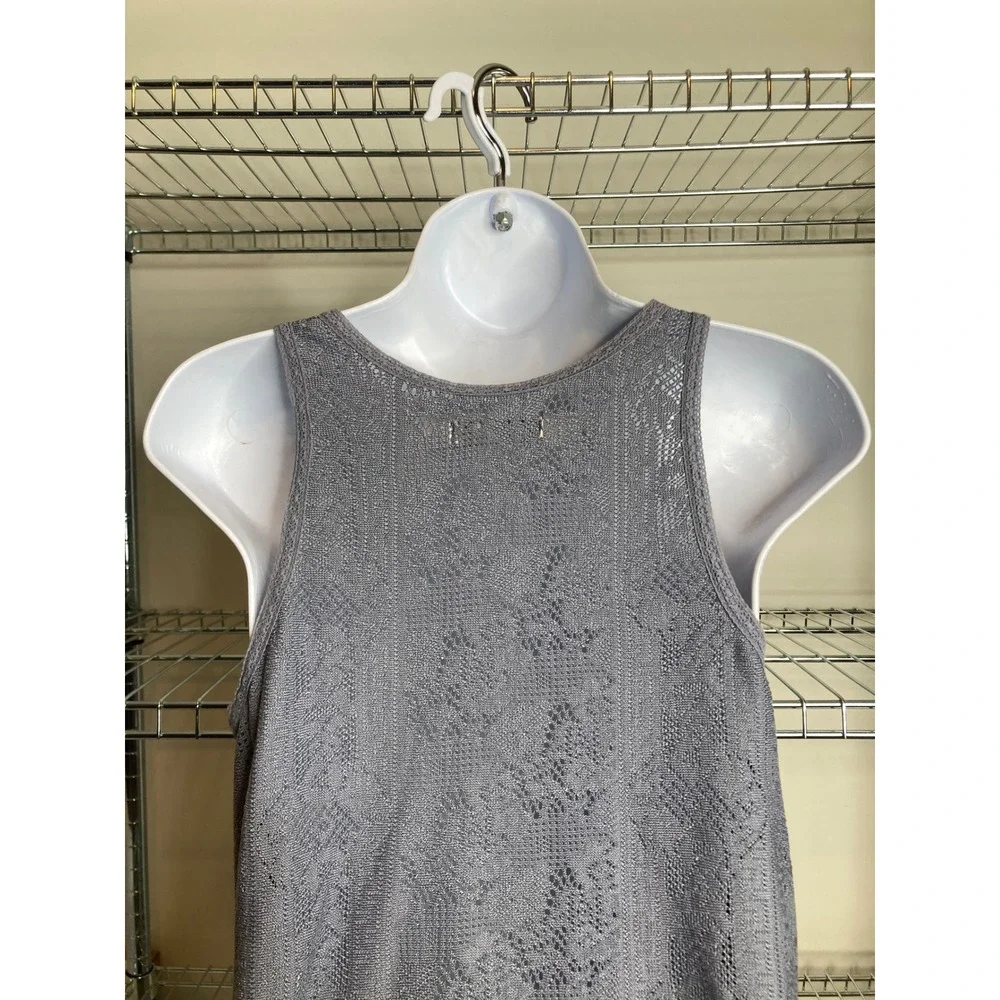 Abercrombie & Fitch Women's Y2K Knit‎ Tank Top Crochet Lace Up Size S Coquette - Picture 10 of 11